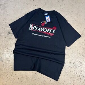 Vintage 2009 NBA Miami Heat Playoffs Black T-Shirt Mens Large NWT